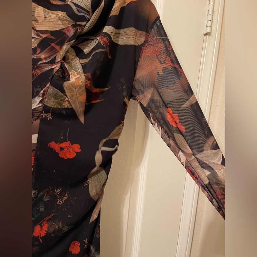 ALLSAINTS collection Sheer Long Sleeve Mesh Dress - Picture 9 of 13